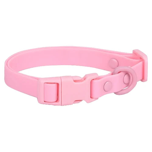 Collier pour Chihuahua en silicone rose avec attache. Résistant pour offrir confort et sécurité à votre petit chien ou chat