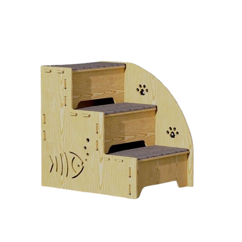Accessoire pour Chihuahua : escalier en bois pour aider votre petit chien ou chat ou monter sur le canapé ou dans la maison