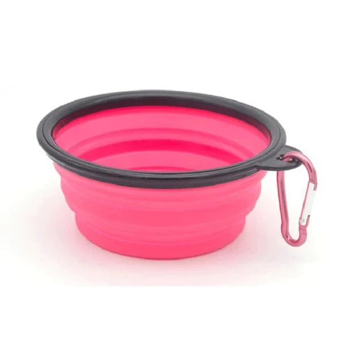 Accessoire pour Chihuahua - Gamelle pliable rose – Légère et pratique pour nourrir ou hydrater votre petit chien ou chat