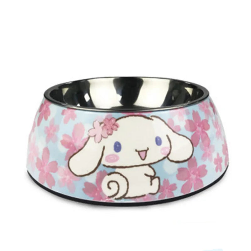 Gamelle Chien : Inox bleu et rose motifs Chien
