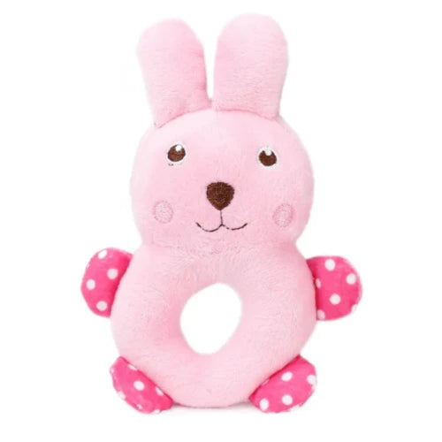 Jouet pour Chihuahua : anneau peluche à mâcher en forme de lapin – Idéal pour stimuler et divertir votre petit chien ou chat