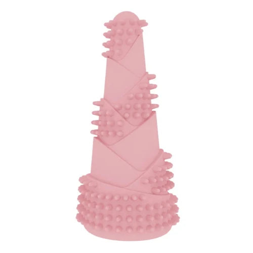 Jouet pour Chihuahua Γ mΓ’cher en silicone en forme de cΓ΄ne rose β IdΓ©al pour stimuler et divertir votre petit chien ou chat