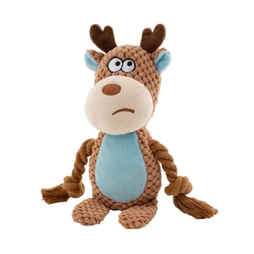 Jouet pour Chihuahua : peluche en forme de cerf marron – Idéal pour occuper et divertir votre petit chien ou chat