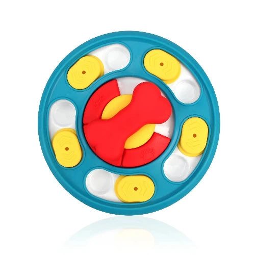 Jouet pour Chihuahua : puzzle interactif avec croquettes bleu β IdΓ©al pour stimuler et divertir votre petit chien ou chat