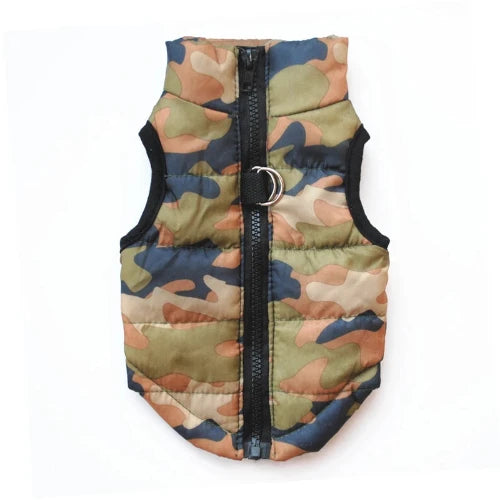 Manteau pour Chihuahua : doudoune motifs camouflage militaire – Confortable, parfait pour protéger votre petit chien ou chat pendant les promenades