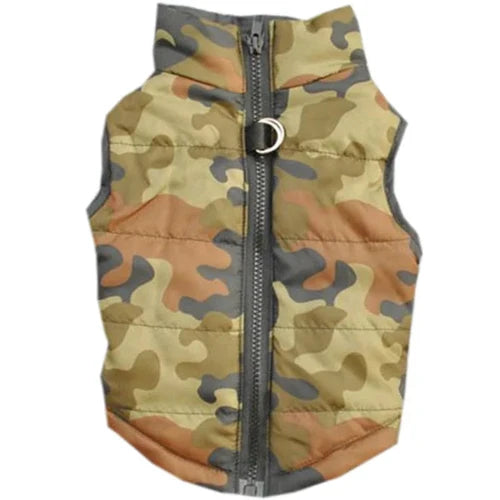 Manteau pour Chihuahua : doudoune camouflage militaire – Confortable, parfait pour protéger votre petit chien ou chat pendant les promenades