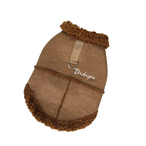 Manteau pour Chihuahua : doudoune marron fourrure – Confortable, parfait pour protéger votre petit chien ou chat pendant les promenades