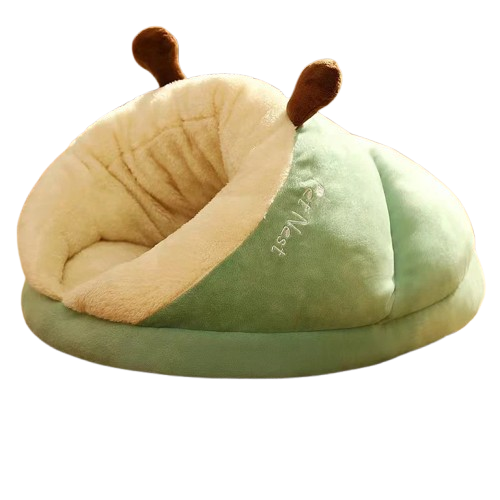 Niche Cocoon vert en tissu pour Chihuahua β Confort maximal avec intΓ©rieur moelleux, parfait pour les petits chiens ou chats