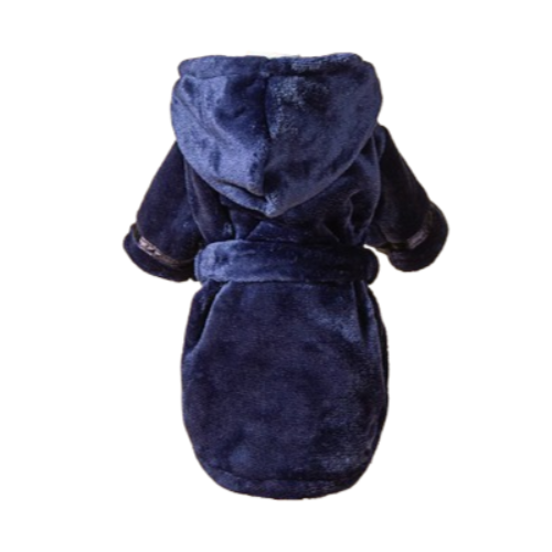 VĂȘtement pour Chihuahua - Peignoir cocoon bleu â Doux et absorbant, idĂ©al pour sĂ©cher et rĂ©chauffer votre petit chien ou chat