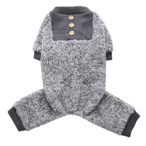 Pyjama gris cocoon polaire pour Chihuahua â Confortable, idĂ©al pour garder votre petit chien ou chat au chaud pendant la nuit