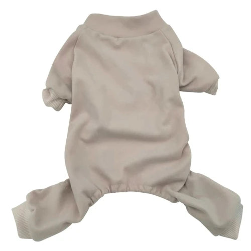 Pyjama uni gris clair pour Chihuahua â Confortable, idĂ©al pour garder votre petit chien ou chat au chaud pendant la nuit