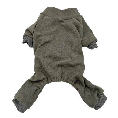 Pyjama uni gris foncĂ© pour Chihuahua â Confortable, idĂ©al pour garder votre petit chien ou chat au chaud pendant la nuit