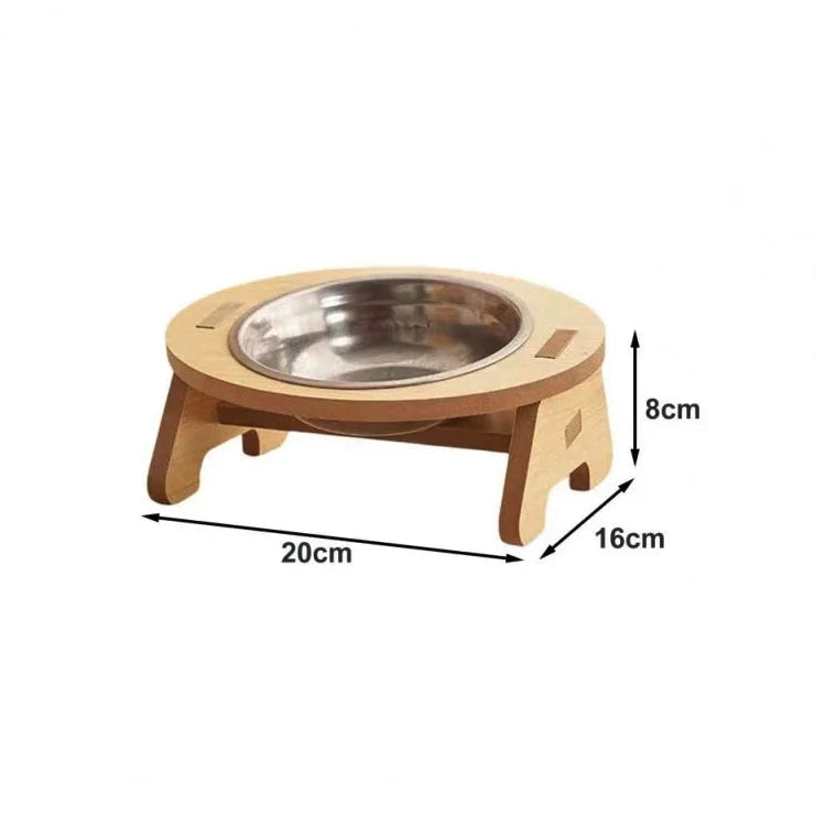 Gamelle Chien : Simple en bois inclinée