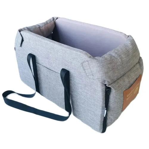 Niche pour Chihuahua : sac pour accoudoir gris – Confort maximal, parfait pour les petits chiens ou chats