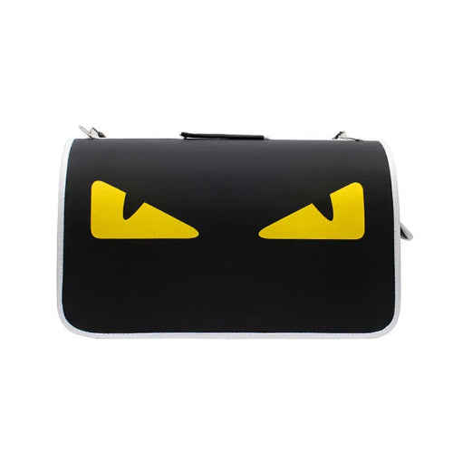 Sac bandoulière noir et jaune motif BATMAN pour transporter votre Chihuahua - confortable pour emmener votre petit chien ou chat