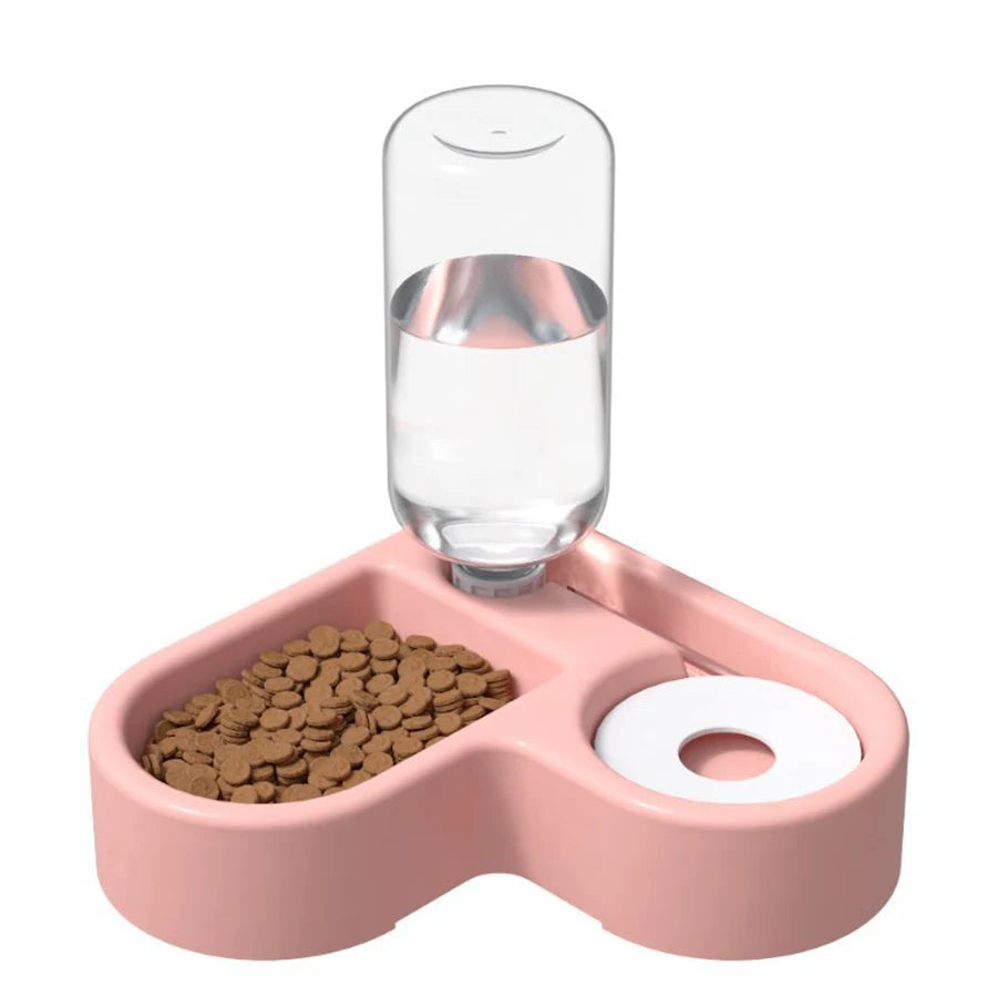 Gamelle Chien : Double automatique rose bleue ou blanche