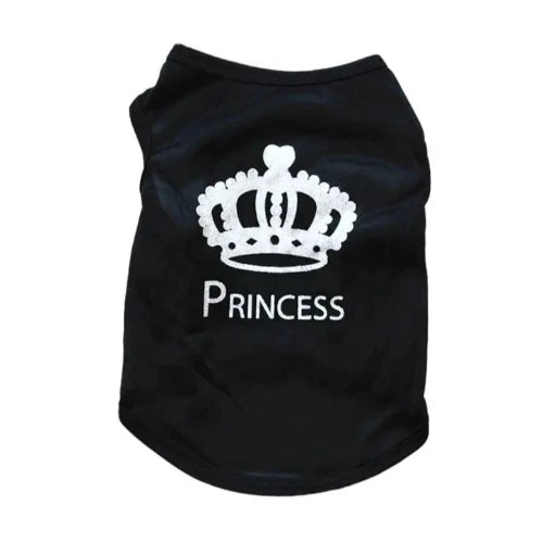 VĂȘtement pour Chihuahua : t-shirt noir motif princesse â LĂ©ger et confortable pour protĂ©ger votre petit chien ou chat
