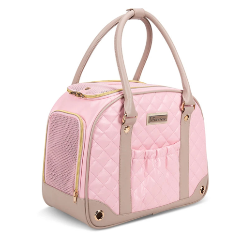 Sac de transport matelassé rose luxueux pour Chihuahua – Pratique pour transporter facilement votre petit chien ou chat