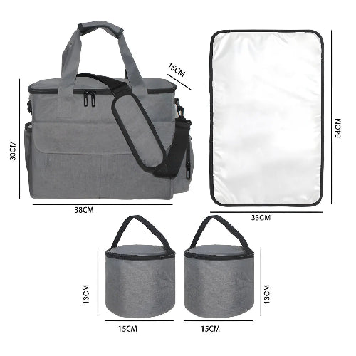 Sac de transport multifonctions gris pour Chihuahua – Pratique pour transporter facilement votre petit chien ou chat - Mesures du sac
