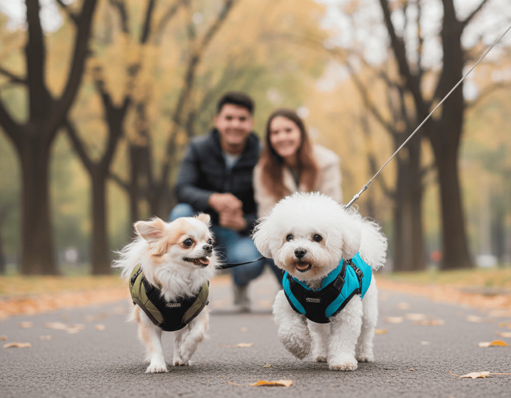 Doudoune harnais chihuahua pour les petits chiens. Visuel pour un article de blog sur le sujet "Doudoune harnais chihuahua". Doudounes et vestes vendues sur la boutique Mon Petit Chihuahua. Convient aussi aux chats.