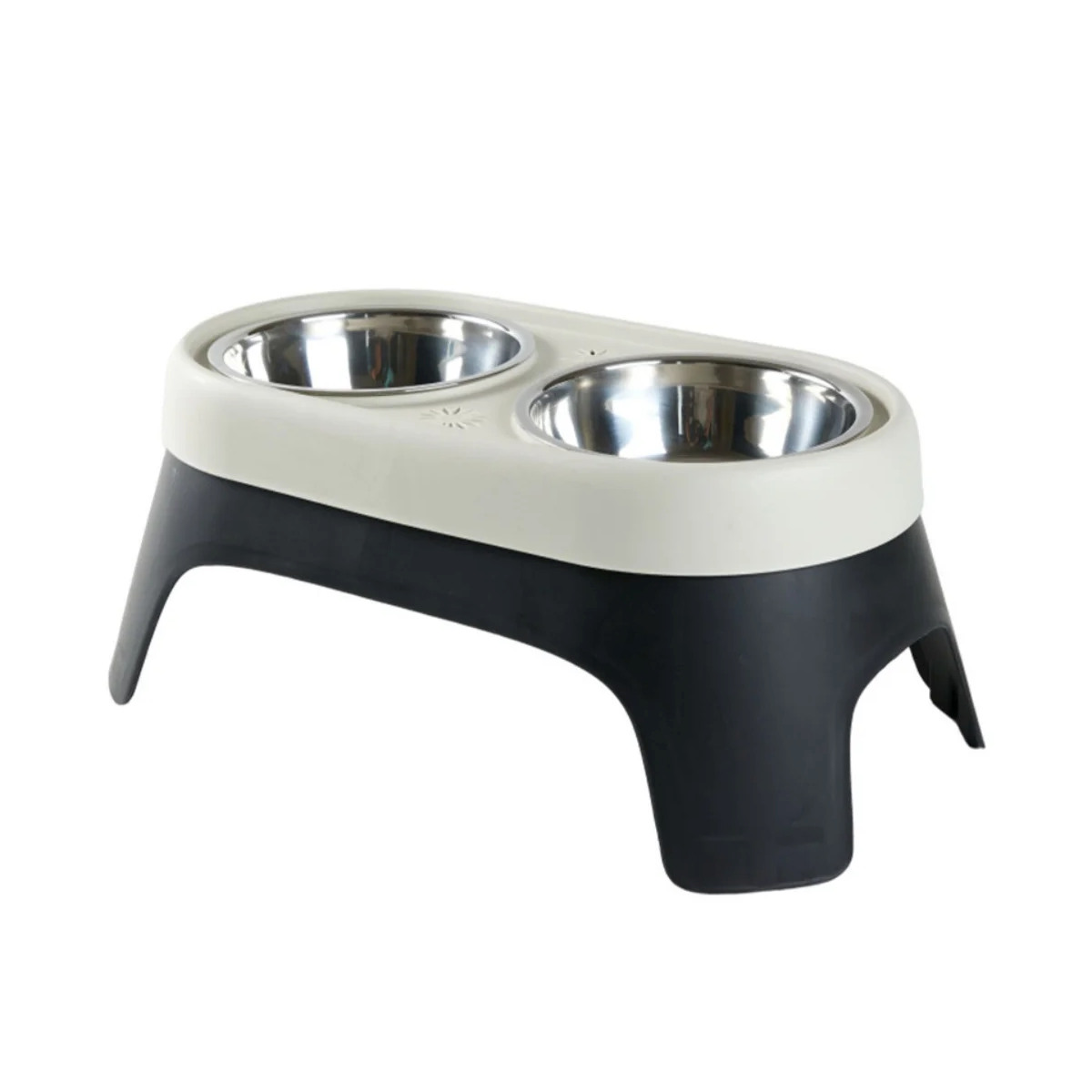Gamelle Chien : Double surélevée bicolore