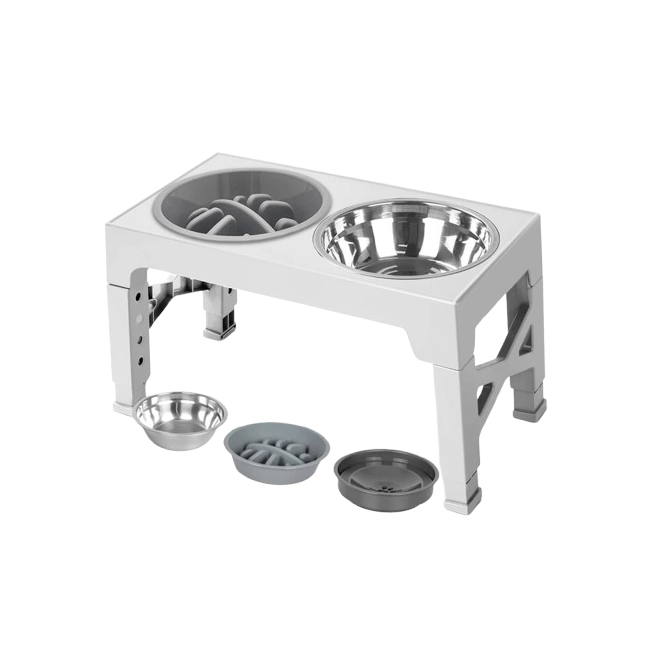 Gamelle Chien : Double réglable en hauteur