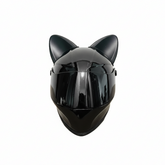 Casque intégral pour petit chien. Pour la moto ou le vélo. Avec motifs oreilles. Vendu sur la boutique Mon Petit Chihuahua. Convient aussi aux Chats.