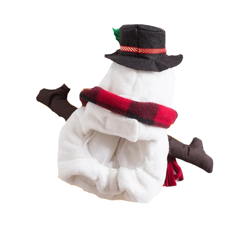 Déguisement Chihuahua : costume de bonhomme de neige confortable et tendance, parfait pour les fêtes, évènements, anniversaires, halloween ou noël – taille parfaite pour les petits chiens - vue de dos