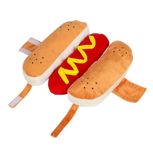 Déguisement Chihuahua : costume de hot dog confortable et tendance, parfait pour les fêtes, évènements, anniversaires ou halloween – taille parfaite pour les petits chiens