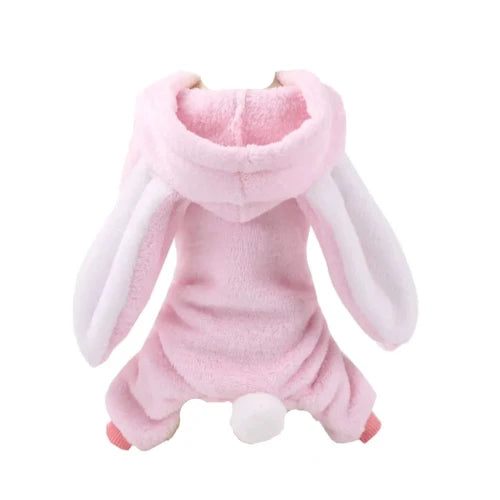 Déguisement Chihuahua : costume de lapin rose confortable et tendance, parfait pour les fêtes, évènements, anniversaires ou halloween – taille parfaite pour les petits chiens - vue de dos