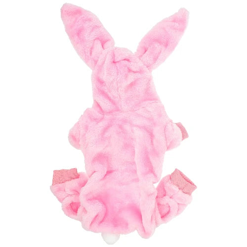Déguisement Chihuahua : costume de lapin rose confortable et tendance, parfait pour les fêtes, évènements, anniversaires ou halloween – taille parfaite pour les petits chiens - vue de face