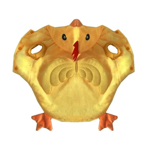 Déguisement Chihuahua : costume de poule jaune confortable et tendance, parfait pour les fêtes, évènements, anniversaires ou halloween – taille parfaite pour les petits chiens - vue de dos