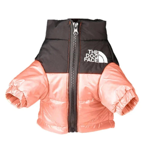 Manteau pour Chihuahua : Doudoune noire et rose the north face – Pratique et chaude, idéale pour votre petit chien ou chat