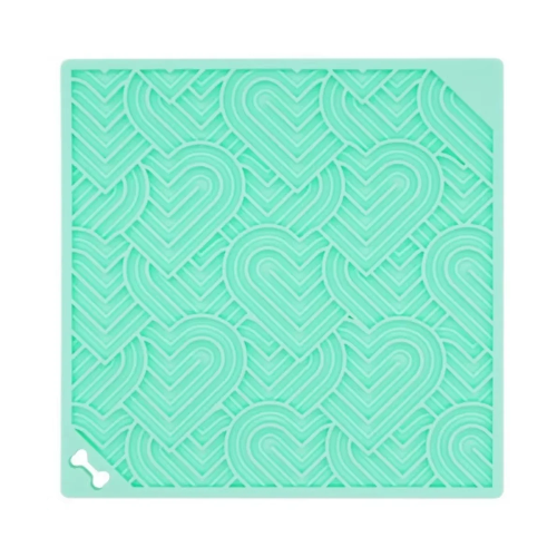 Tapis de lechage anti glouton vert adapté aux petits chiens et aux chats. Vendue sur la boutique Mon Petit Chihuahua.