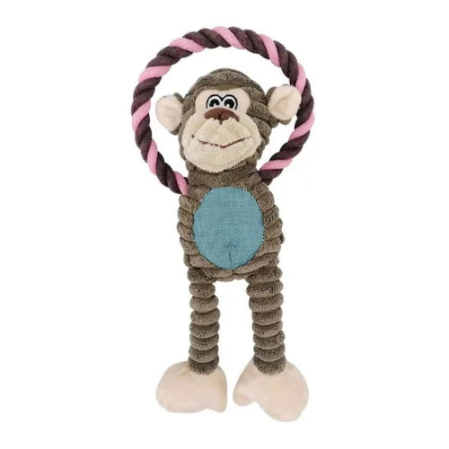 Jouet pour Chihuahua : peluche en forme de singe - arceau – Idéal pour occuper et divertir votre petit chien ou chat