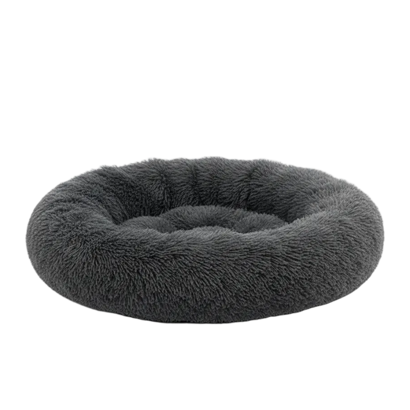 Niche pour petits chiens en forme de nid. Couleur gris foncé. Vendu sur la boutique Mon Petit Chihuahua. Convient aussi aux Chats.