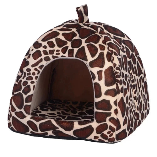 Niche pour Chihuahua : tente lĂ©opard â Confort maximal avec intĂ©rieur moelleux, parfait pour les petits chiens ou chats