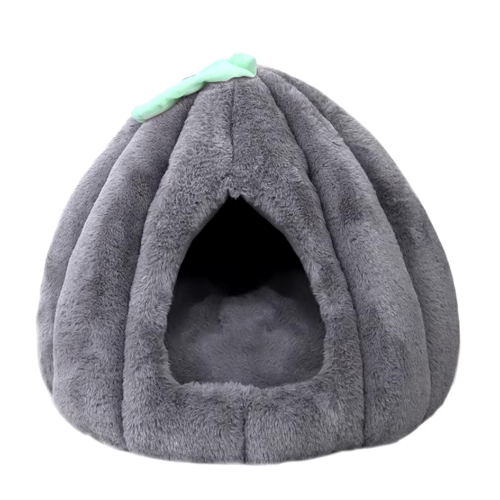 Niche pour Chihuahua : tente grise â Confort maximal avec intĂ©rieur moelleux, parfait pour les petits chiens ou chats