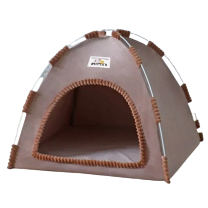 Niche pour Chihuahua : tente marron â Confort maximal avec intĂ©rieur moelleux, parfait pour les petits chiens ou chats