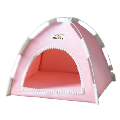 Niche pour Chihuahua : tente rose â Confort maximal avec intĂ©rieur moelleux, parfait pour les petits chiens ou chats