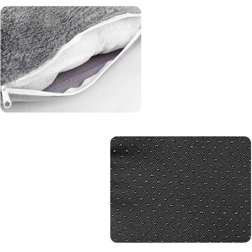 Niche pour Chihuahua en forme de tente grise – Confort maximal, parfait pour les petits chiens ou chats - zoom