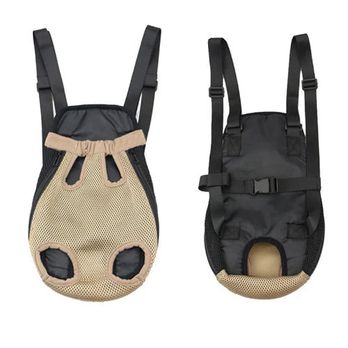 Transport : Porte-bébé ventral beige pour Chihuahua – Confortable et pratique, idéal pour transporter votre petit chien ou chat