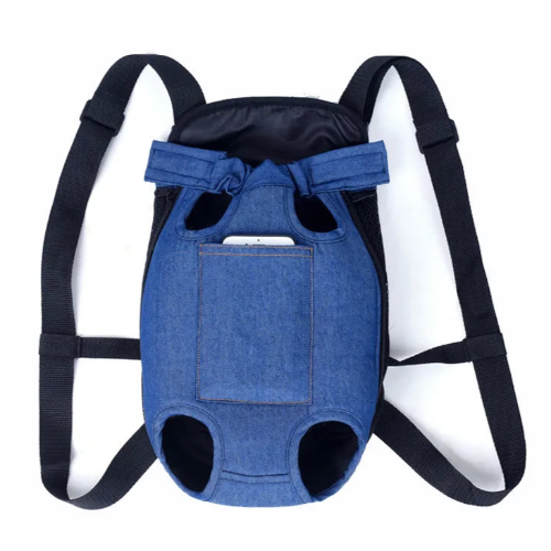 Transport : Porte-bébé ventral bleu marine pour Chihuahua – Confortable et pratique, idéal pour transporter votre petit chien ou chat