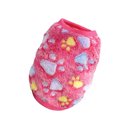 Pull pour Chihuahua rose avec motifs pattes â Confortable, vĂȘtement parfait pour garder votre petit chien ou chat au chaud