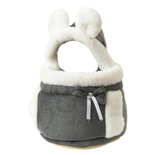 Sac Γ dos polaire blanc et gris pour transporter votre Chihuahua - confortable pour emmener partout votre petit chien ou chat
