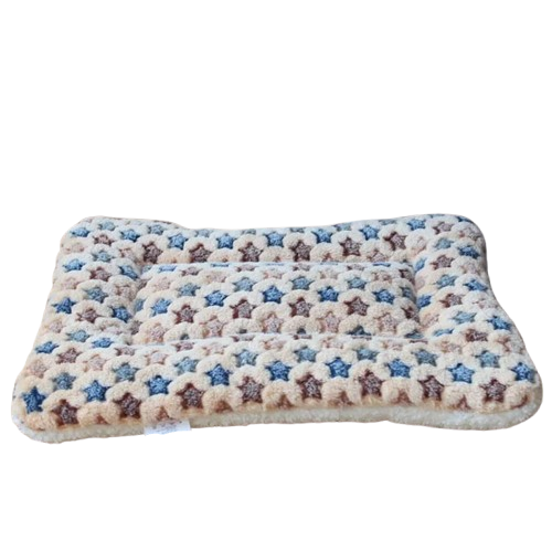 Niche pour Chihuahua - Tapis d'appoint beige avec motif étoiles – Confortable pour accueillir votre petit chien ou chat