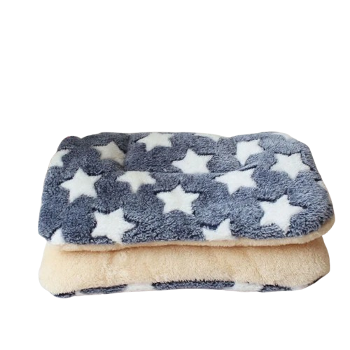 Niche pour Chihuahua - Tapis d'appoint bleu marine avec motif étoiles blanches – Confortable pour accueillir votre petit chien ou chat