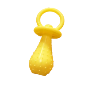 Accessoire pour Chihuahua : Tétine en silicone jaune - pratique, idéale pour apaiser votre petit chien ou chat