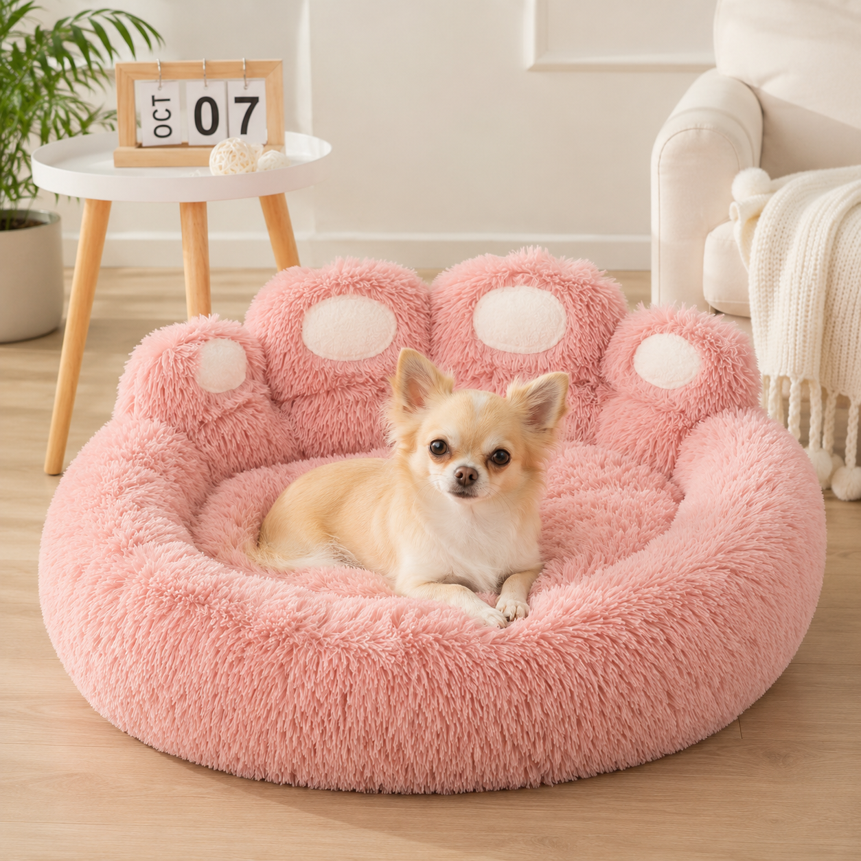 Panier moelleux pour petit chien
