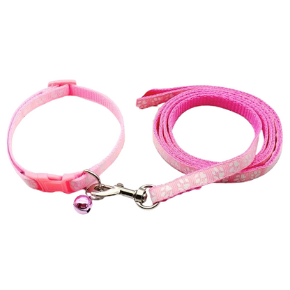 Collier pour Chihuahua rose avec laisse. Elégant, pour offrir confort et sécurité à votre petit chien ou chat